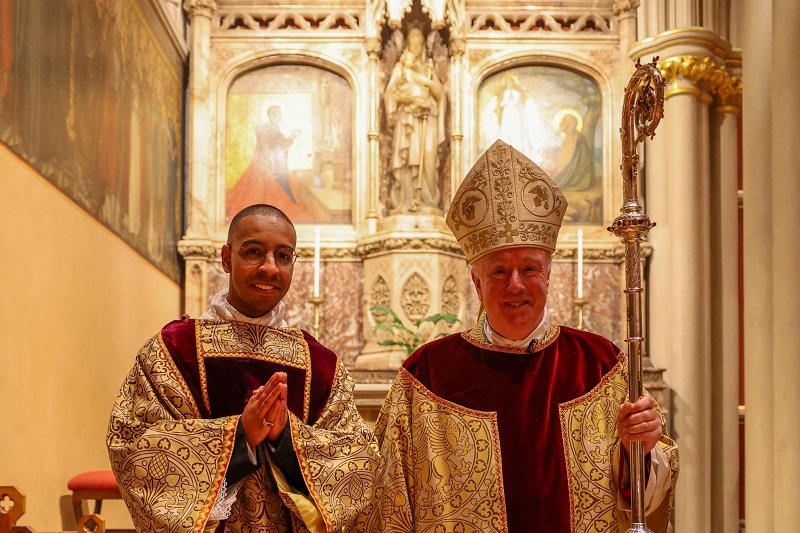 deacon diego hoyos and bishop philip egan